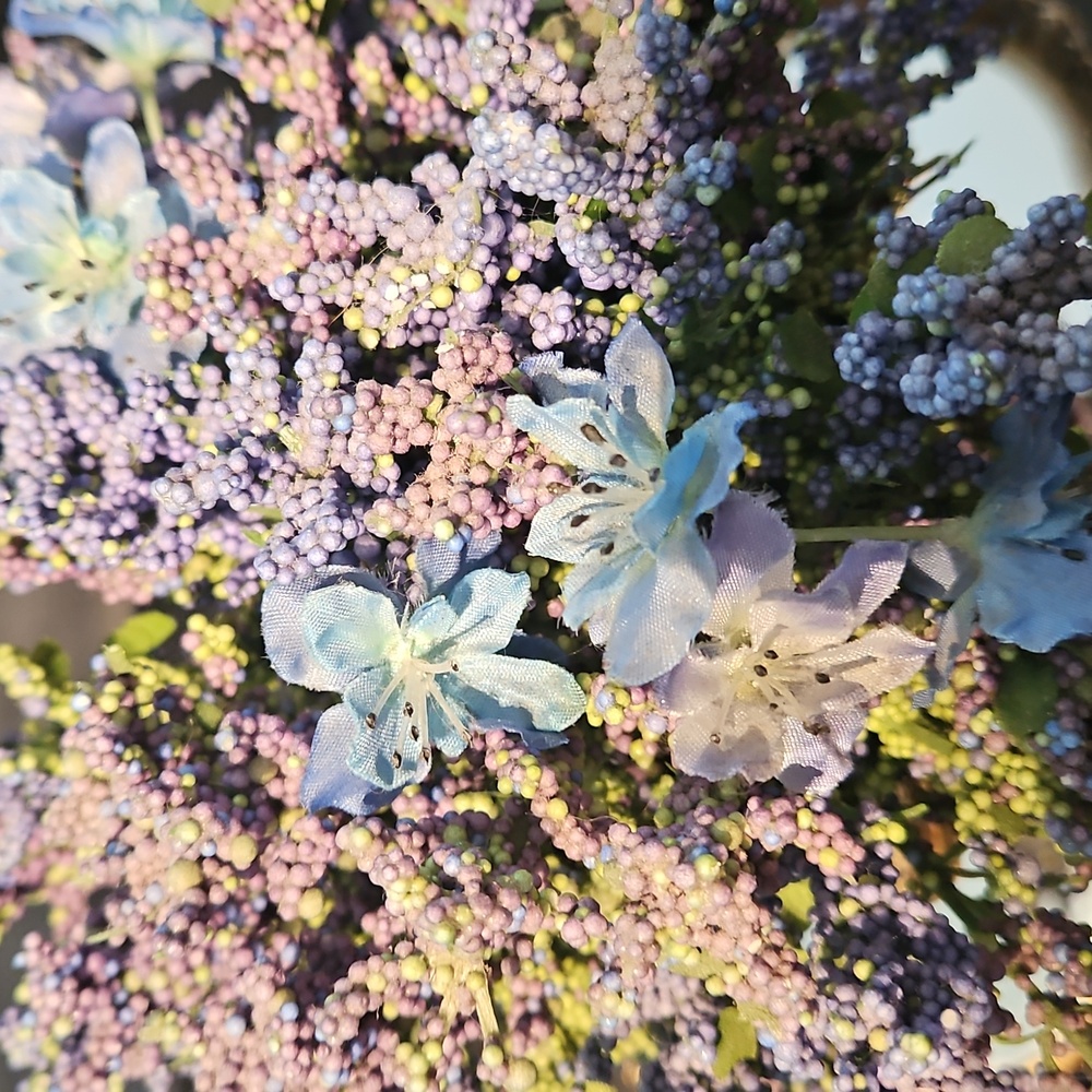 Lavender and Blue Floral Basket - Picture 3 of 4
